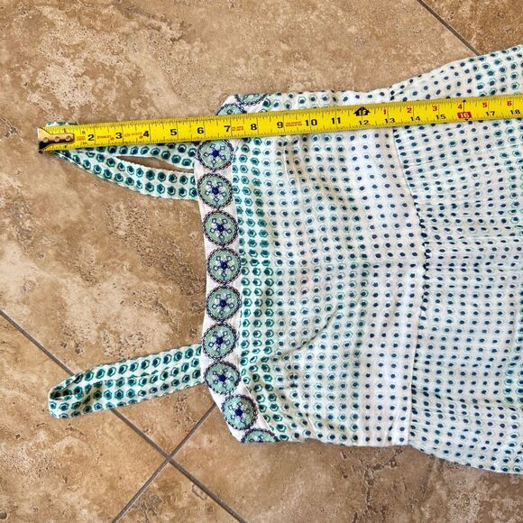 Tuckernuck Oliphant Strappy Maxi Dress Astrid Size XXS White Blue Embroidered - Picture 15 of 16